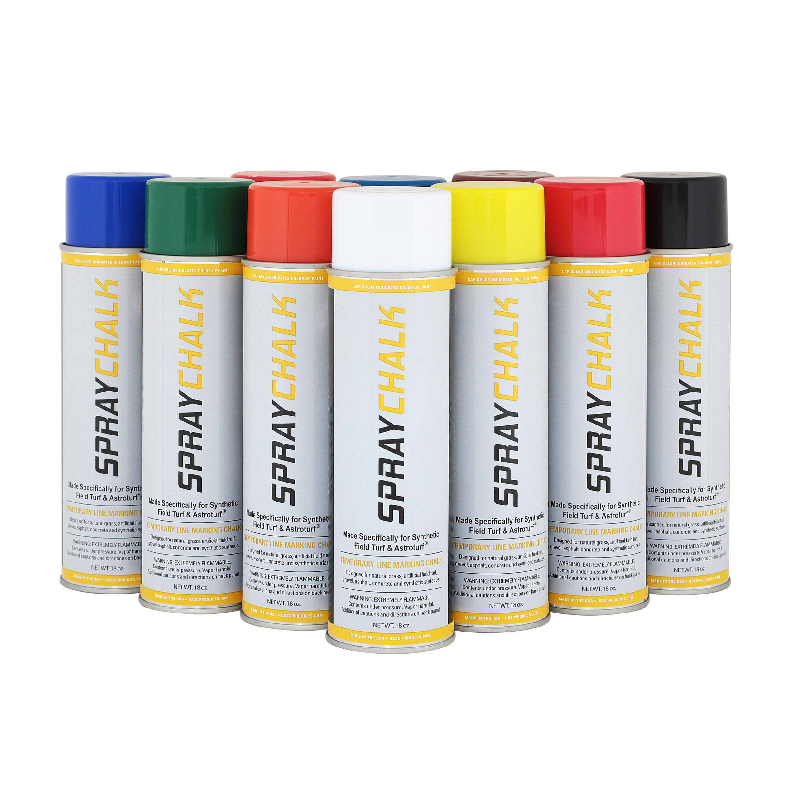 Spray chalk Temporary Chalk for marking lines logos on synthetic turf