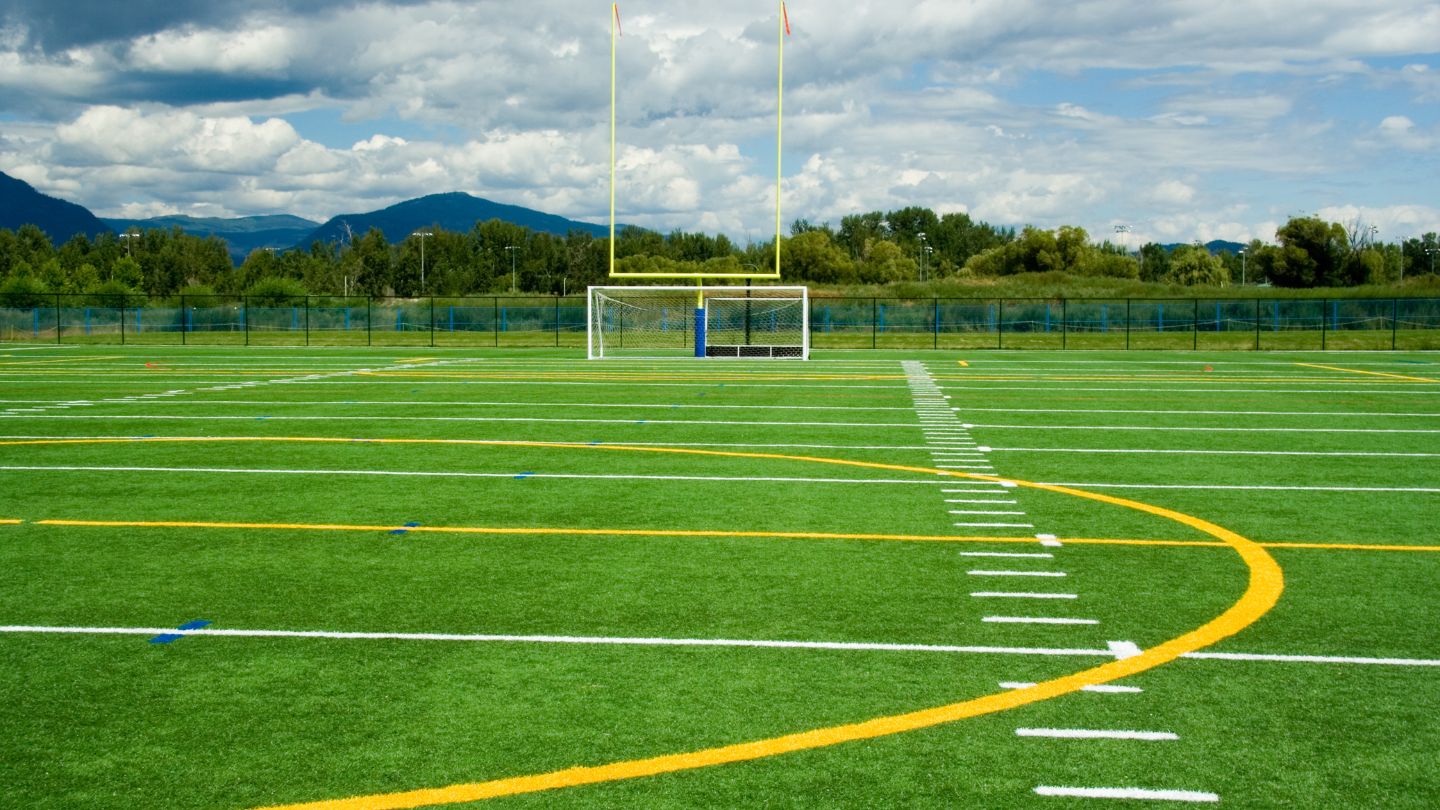  Football Field With Goalposts And Markings 