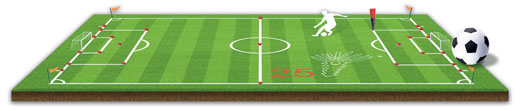 3D Diagram Of A Soccer Filed