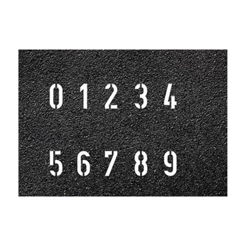 Set Of Numbers Painted On A Surface
