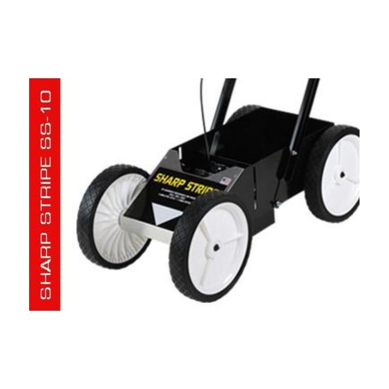 Four wheel machine to paint lines on soccer football baseball athletic field lines.